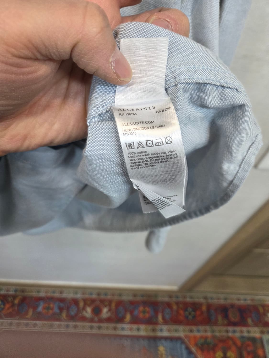 올세인츠 연청 데님 셔츠긴팔 M 상품이미지6