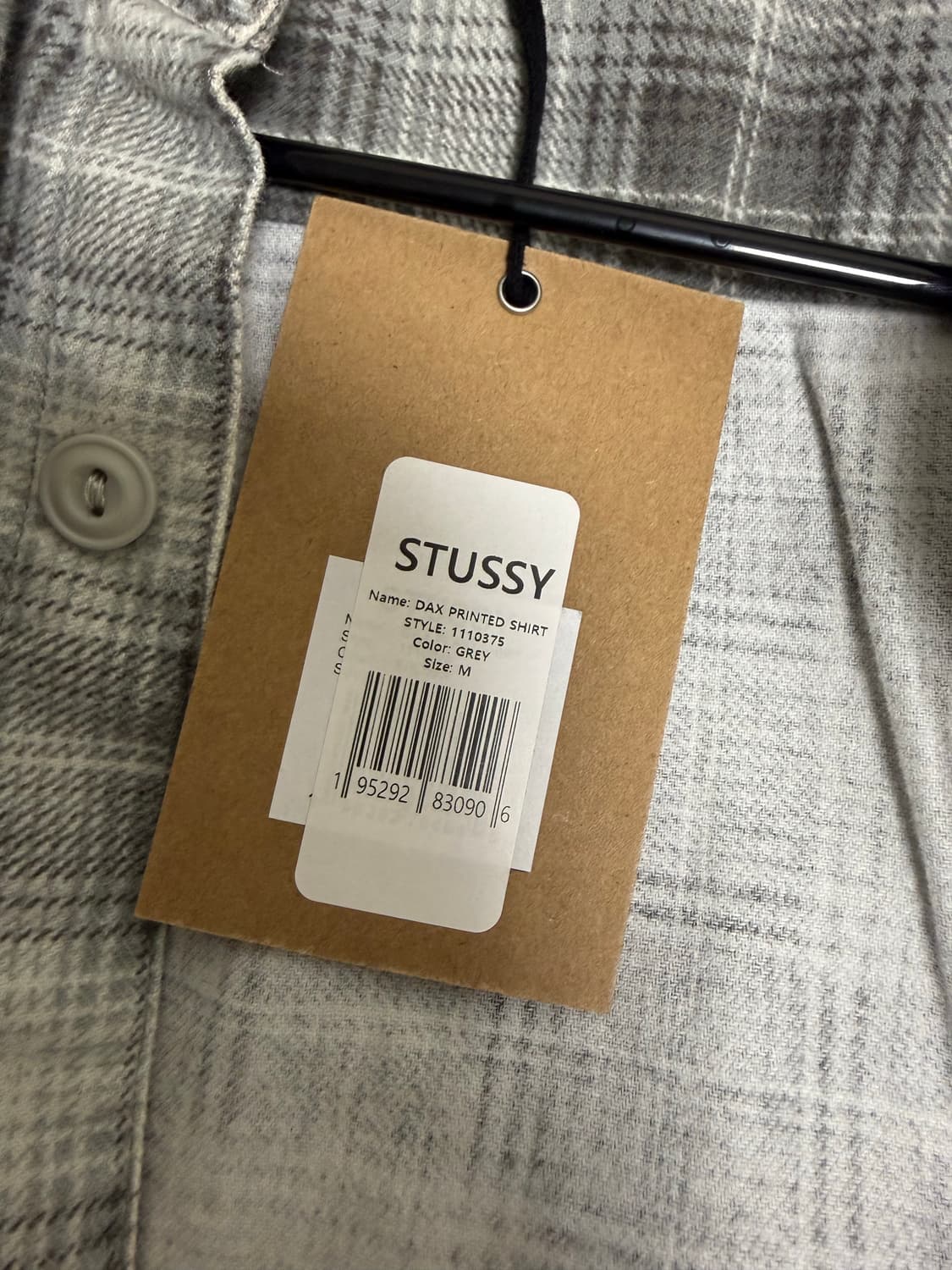 [M]스투시 덱스 프린티드 체크셔츠 grey 상품이미지2