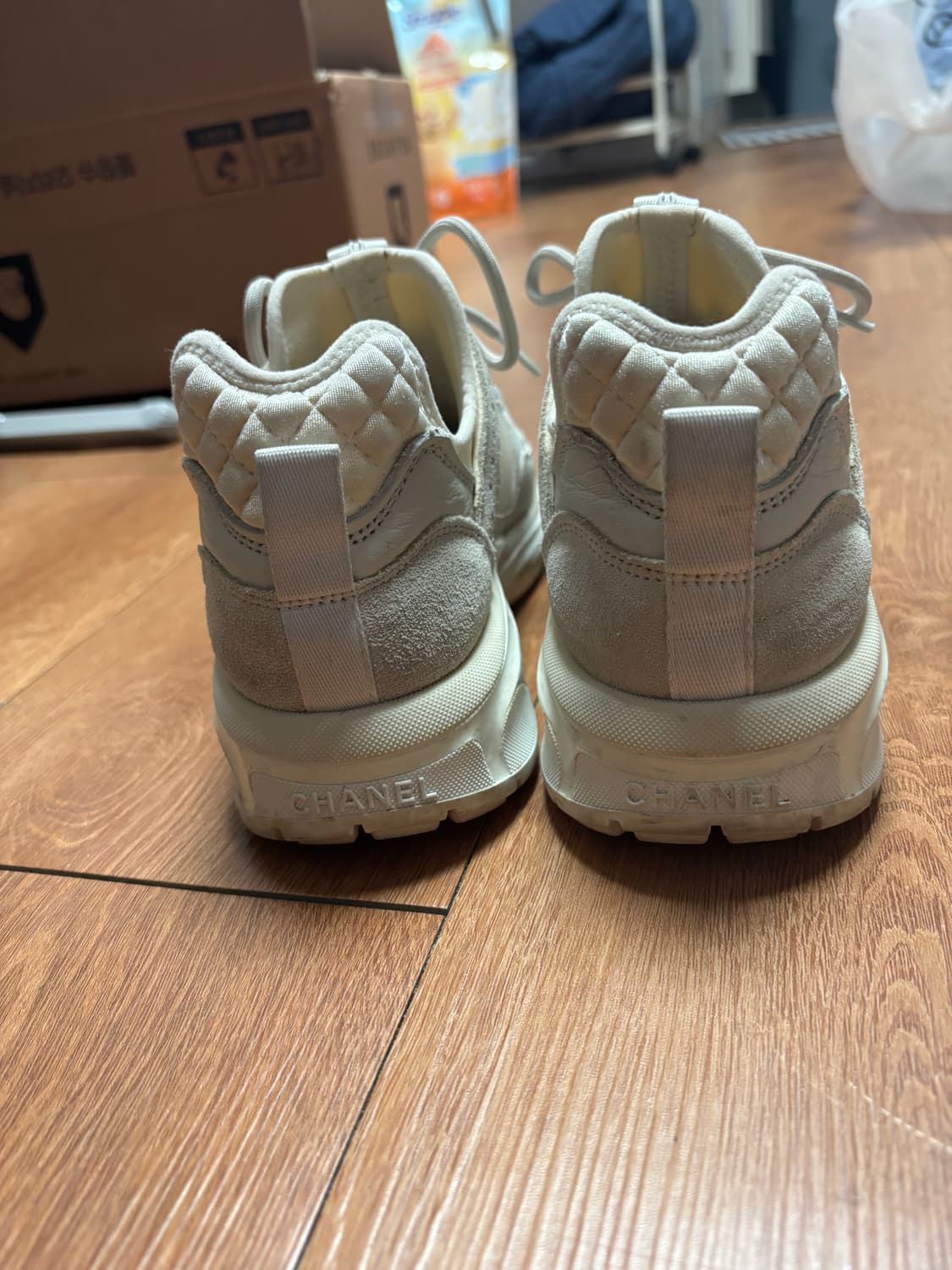 정품)샤넬CC로고 스피드 트레이너 매쉬 스니커즈 35 상품이미지3