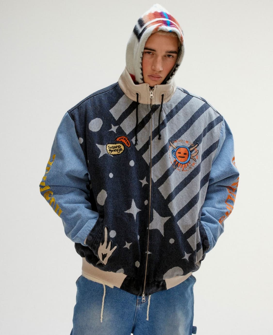 인세인게러지 위캔더스 데님 봄버 자켓 L 새상품 상품이미지3