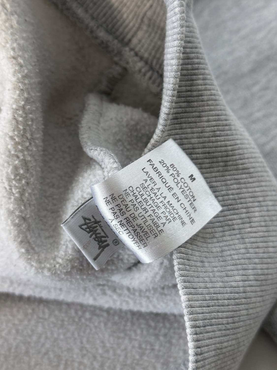 스투시 00‘s 루즈핏 빅스탁로고 애쉬헤더 후드집업 상품이미지9