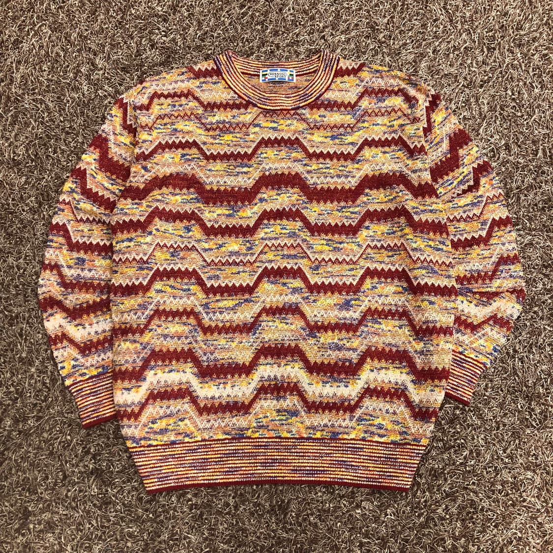 미쏘니 멀티컬러 패턴 니트 상품이미지1