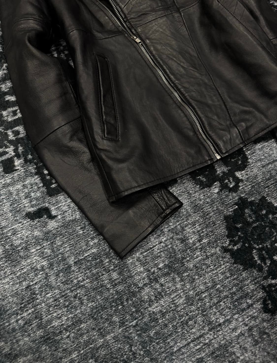 Rubik leather hood rider jacket 상품이미지5