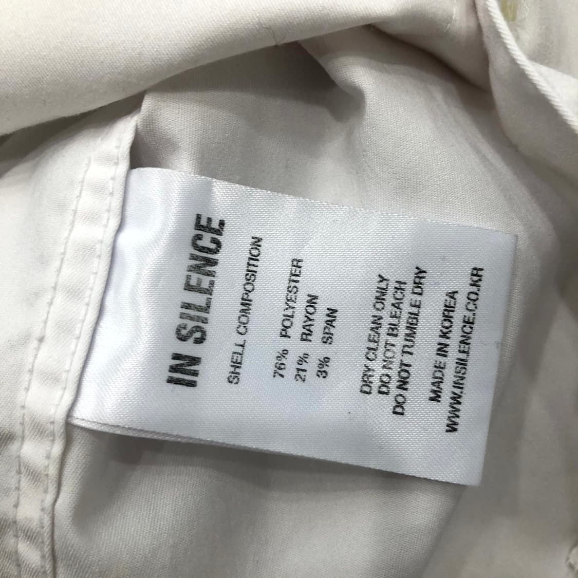  S 인사일런스 논카라 화이트 오버핏 셔츠 상품이미지6