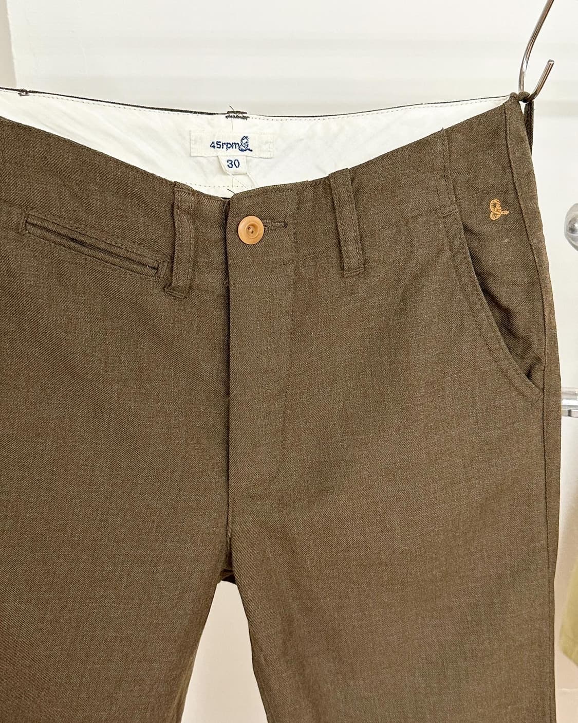 45rpm 브라운 코튼 슬랙스 팬츠 상품이미지4