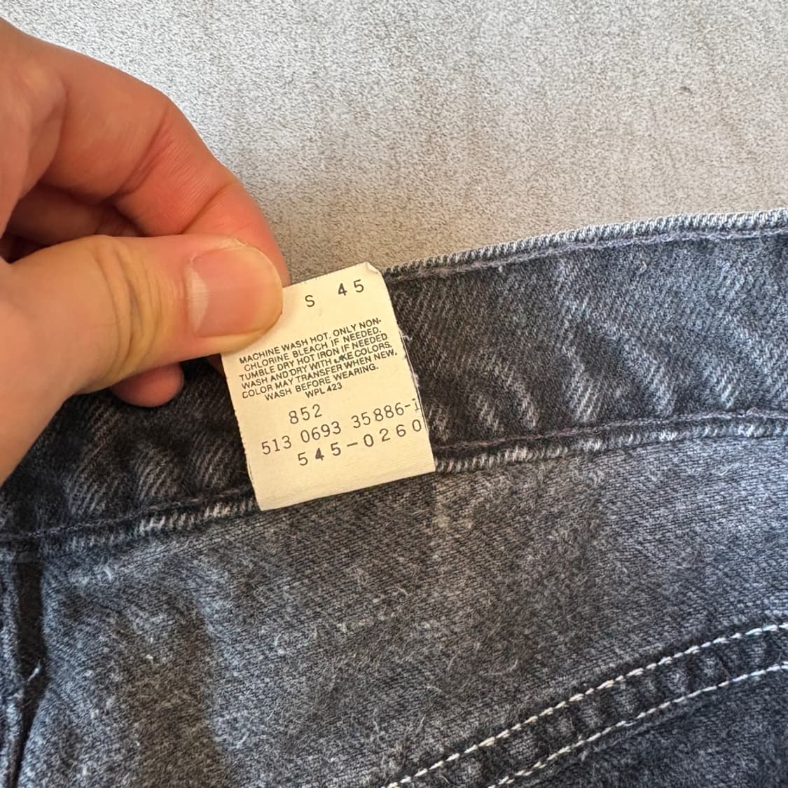 93년 6월 미국 생산 리바이스 545 데님 블랙 팬츠 상품이미지6