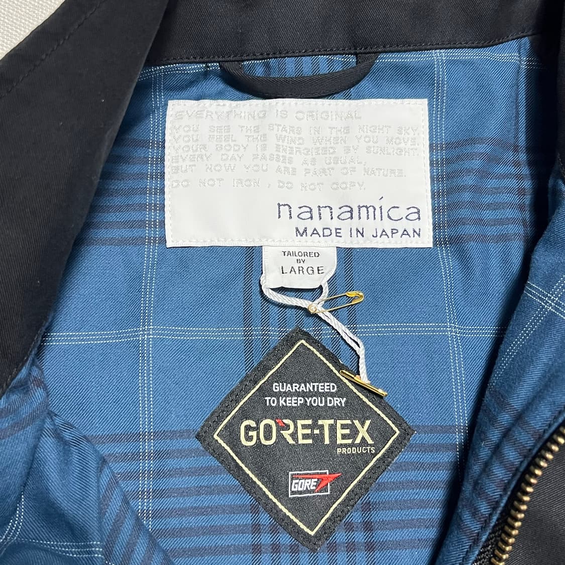 L 나나미카 고어텍스 블랙 코튼 자켓 상품이미지4