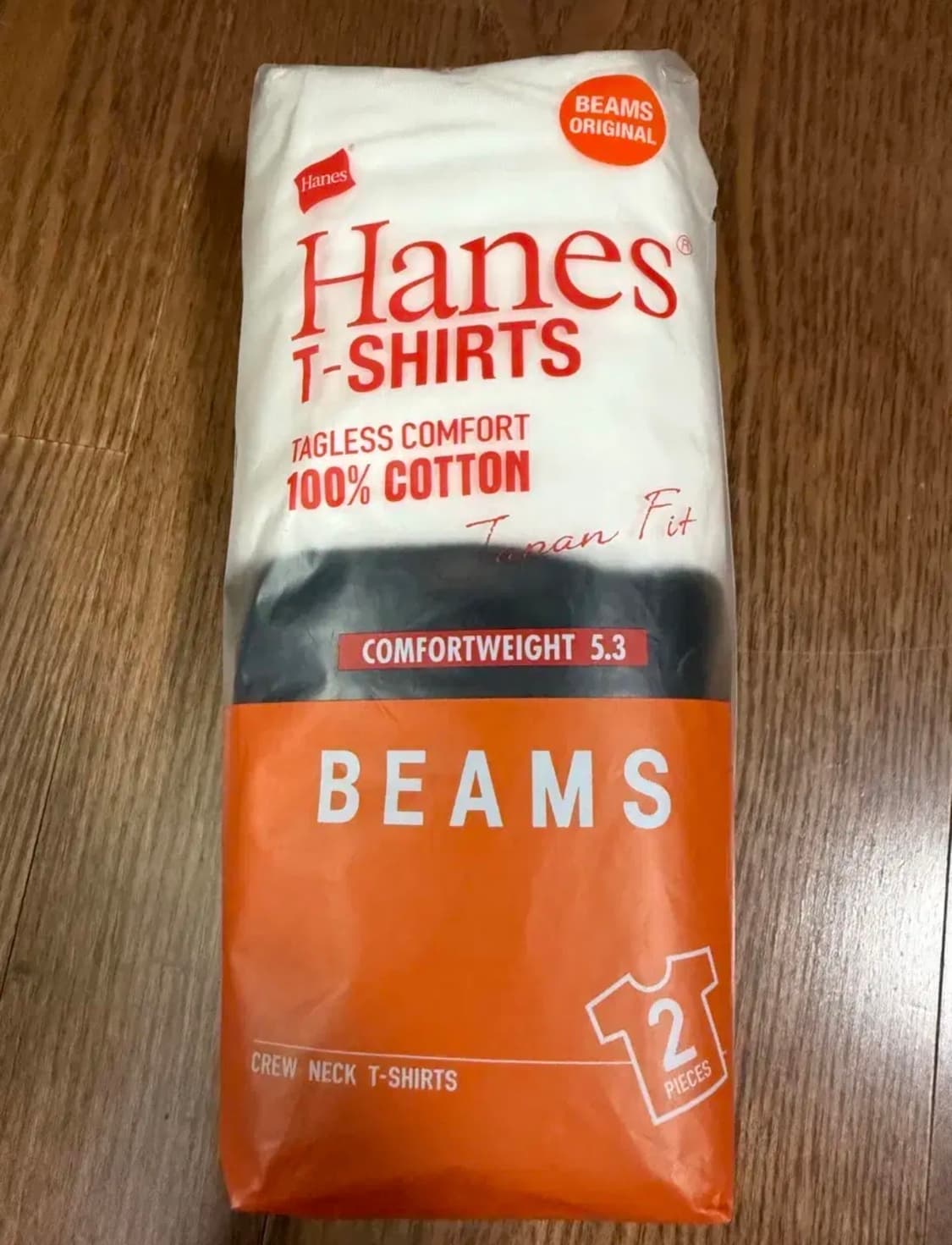 헤인즈hanes x 빔즈beams 별주2팩 티셔츠 상품이미지1