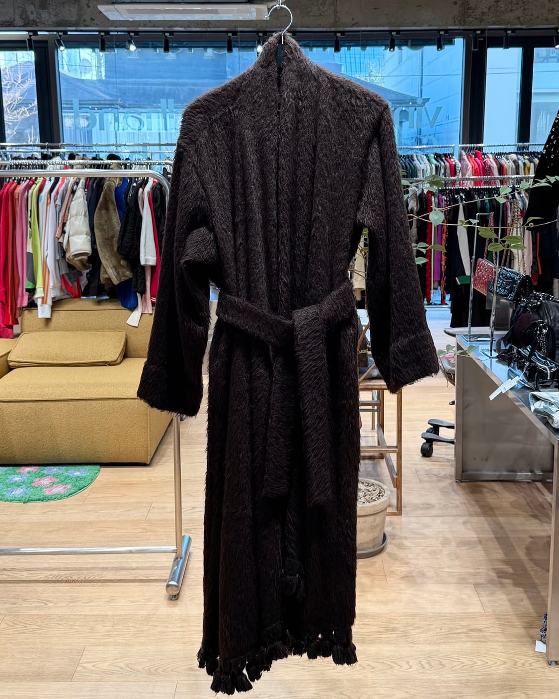 펜디 브라운 알파카울 롱 코트  상품이미지1