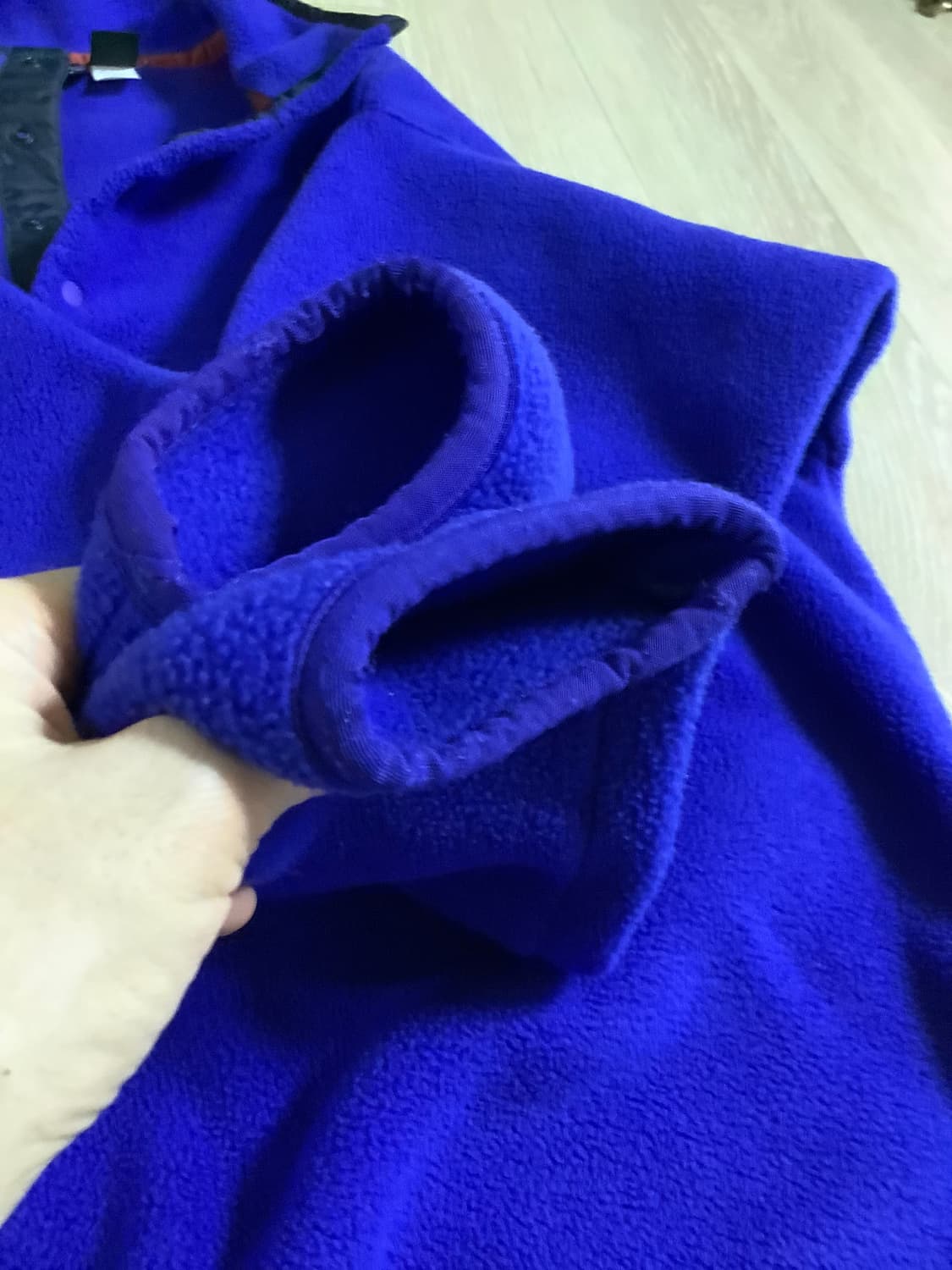 L 파타고니아 90s 빈티지 신칠라 퍼플 블루 플리스 풀오버 상품이미지5