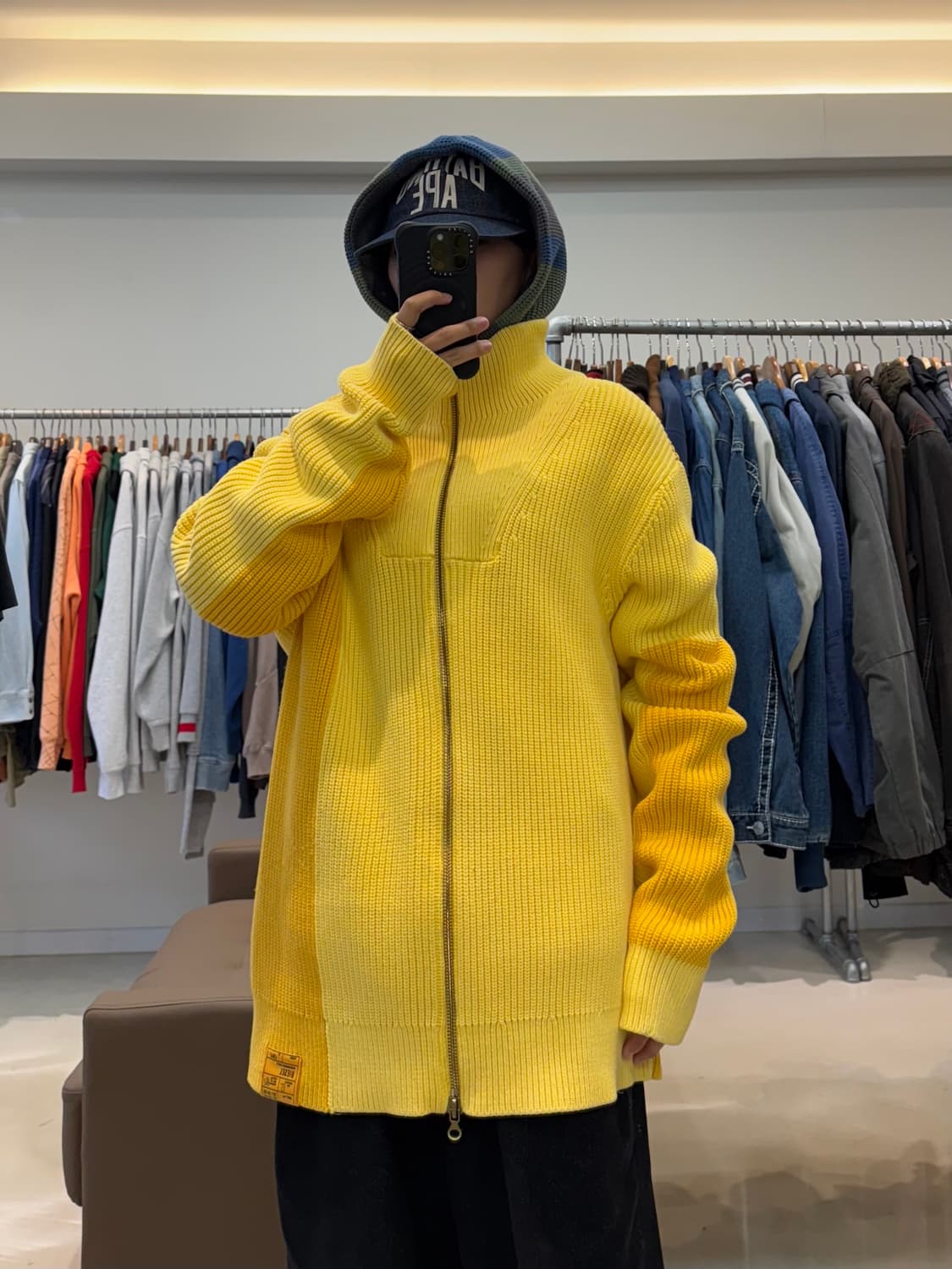 디젤 투톤 니트 집업 상품이미지5