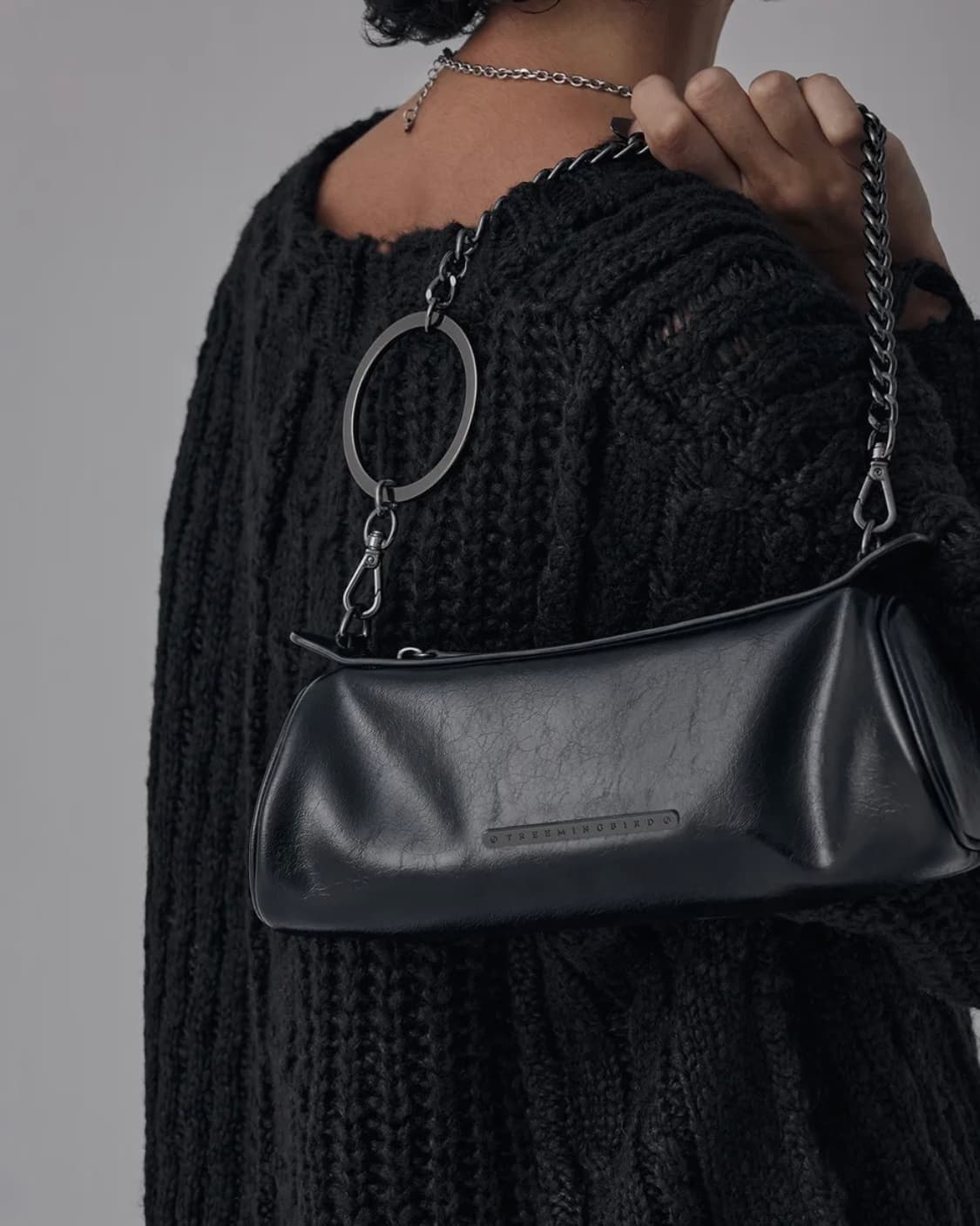 트리밍버드 O ring Chain Barrel Mini Bag [ Bla 상품이미지3