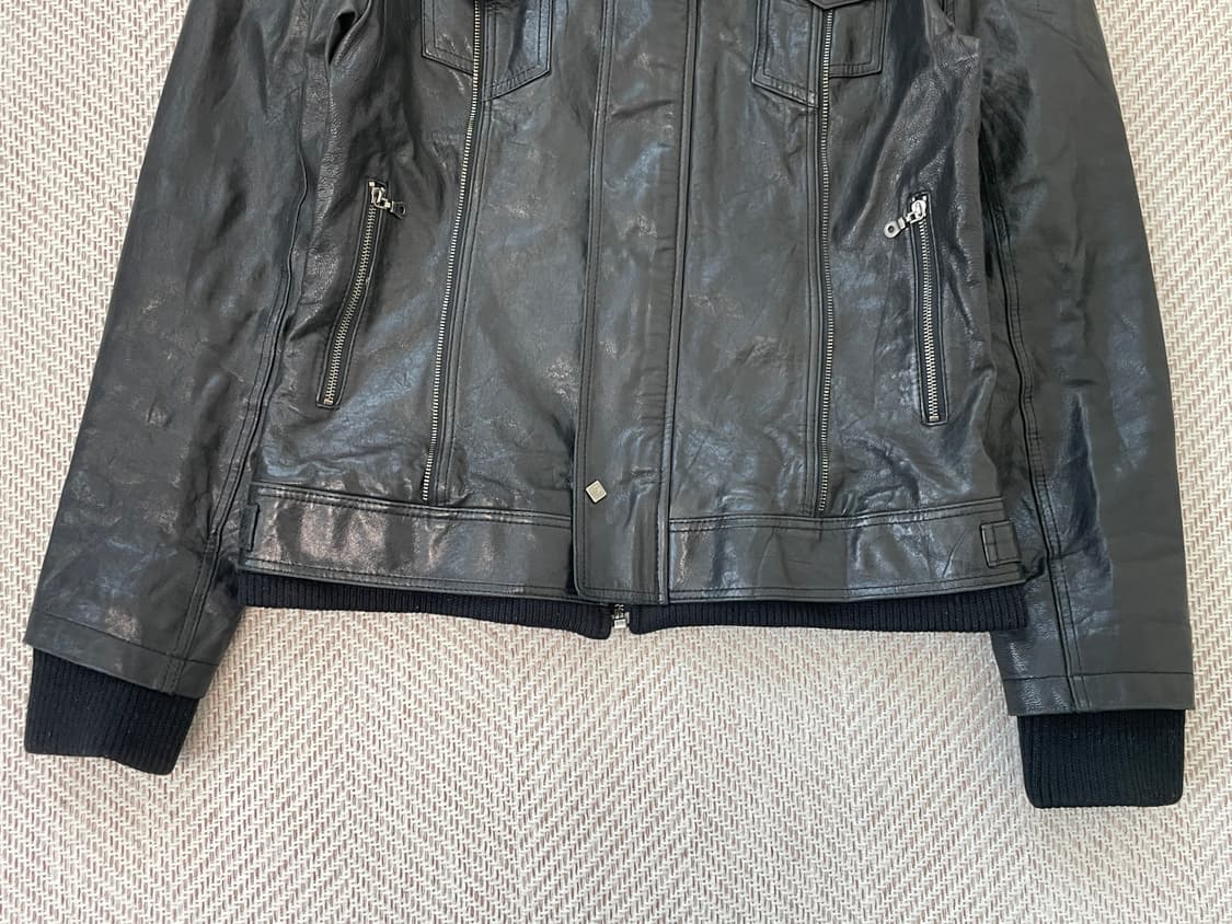 빈티지 이태리 하이넥 양가죽 레더 자켓  y2k goa J03925 상품이미지4