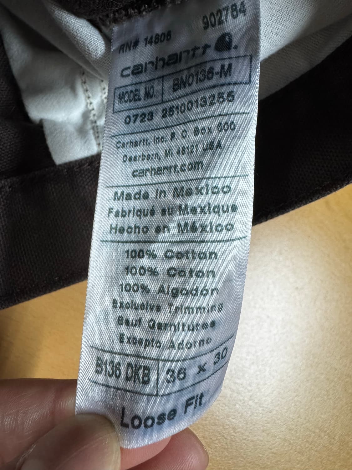 칼하트 더블니 b136 dkb 36 30 상품이미지3