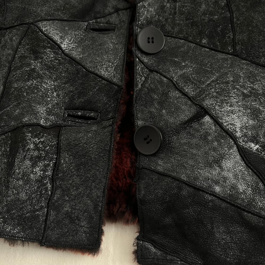 patchwork pur jacket 상품이미지3