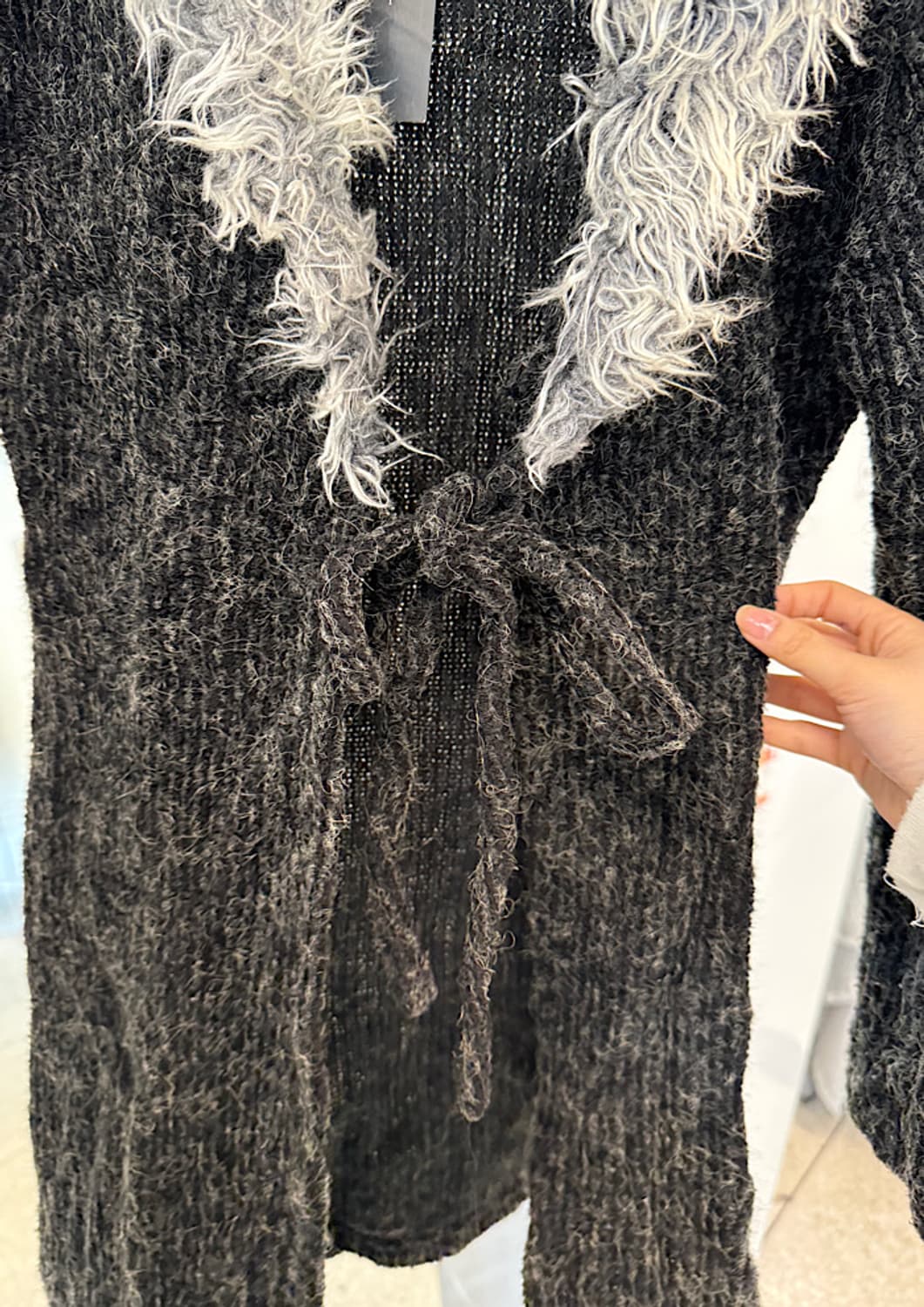 빈티지 퍼 롱 가디건  상품이미지3