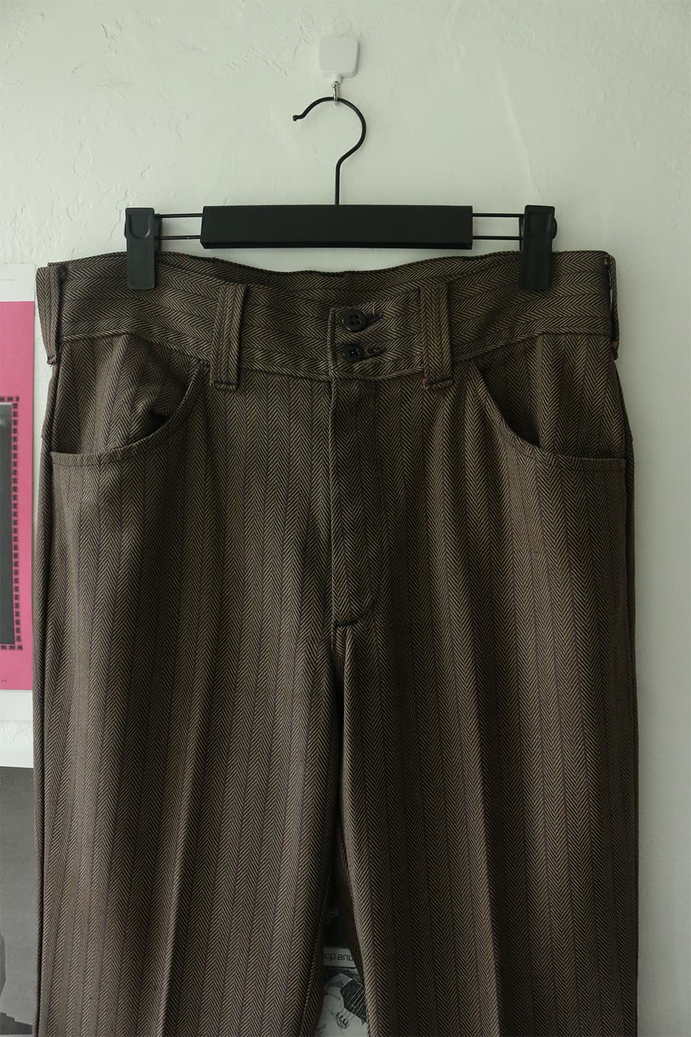 70s 스트라이프 부츠컷 트라우저 팬츠 상품이미지4