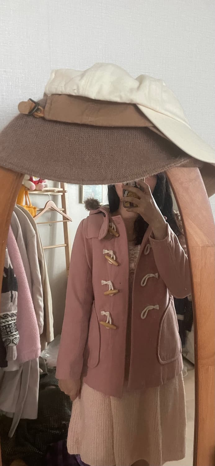 모리걸 빈티지 핑크 퍼 숏떡코 💗🤍 상품이미지5