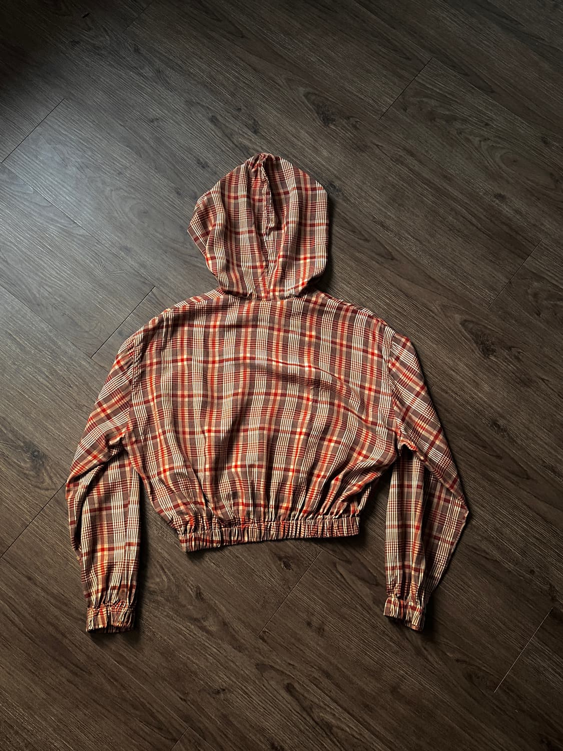 Jazz House 크롭 체크 후드 집업 상품이미지7