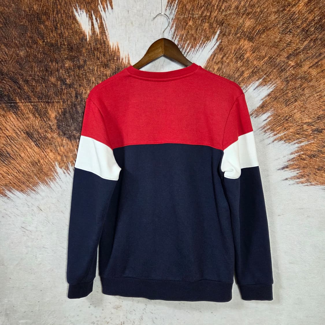 험멜 네이비 레드 배색 맨투맨 상품이미지5