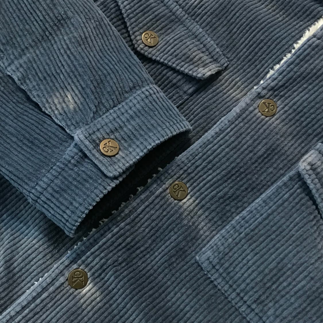 Ck 캘빈클라인 인디블루 코듀로이 양털 셰르파 자켓 남성 105 사이즈  상품이미지4