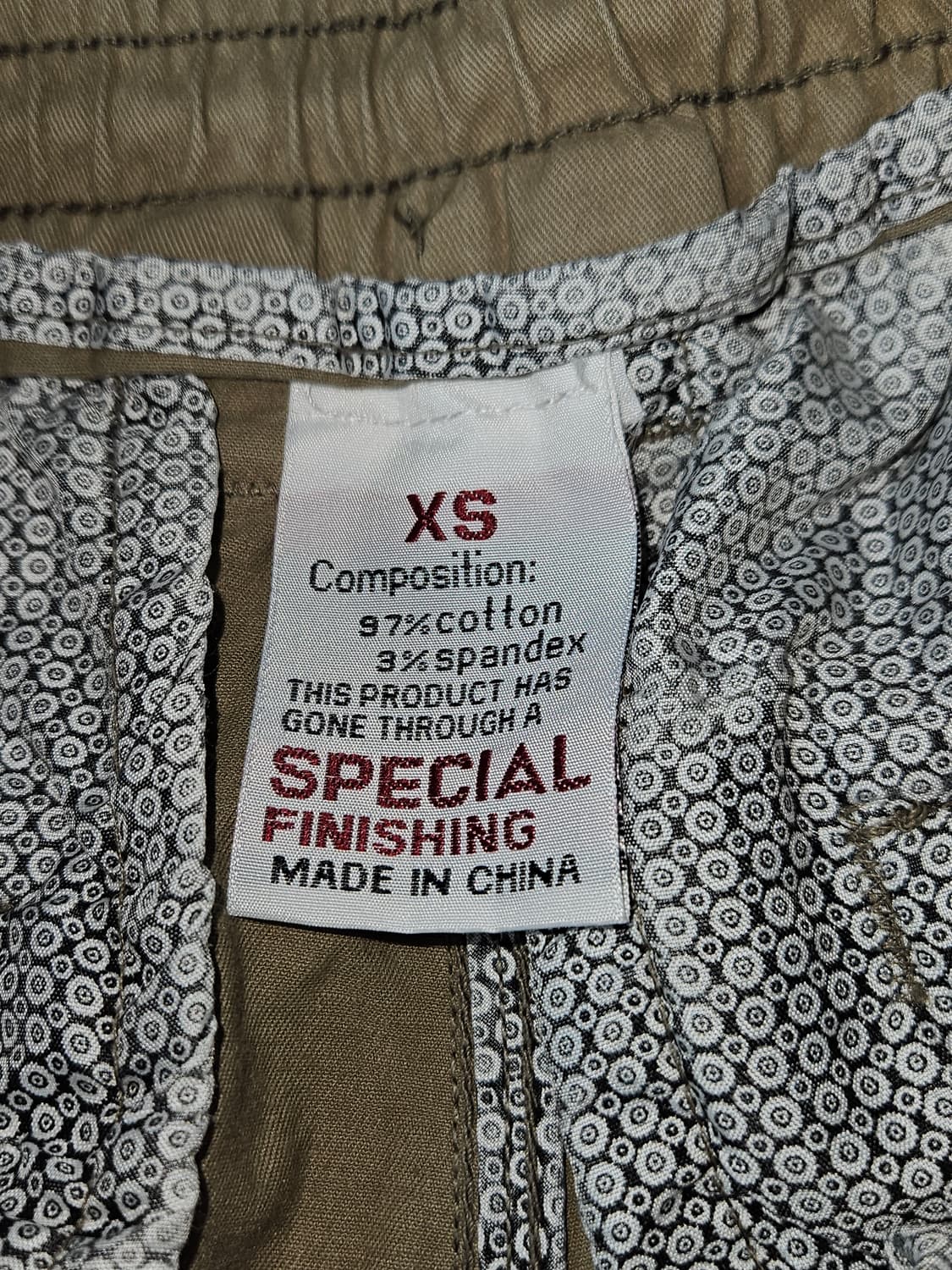 빈티지 아카이브 피니싱 카고팬츠 베이지 코튼 올드 XS 상품이미지5