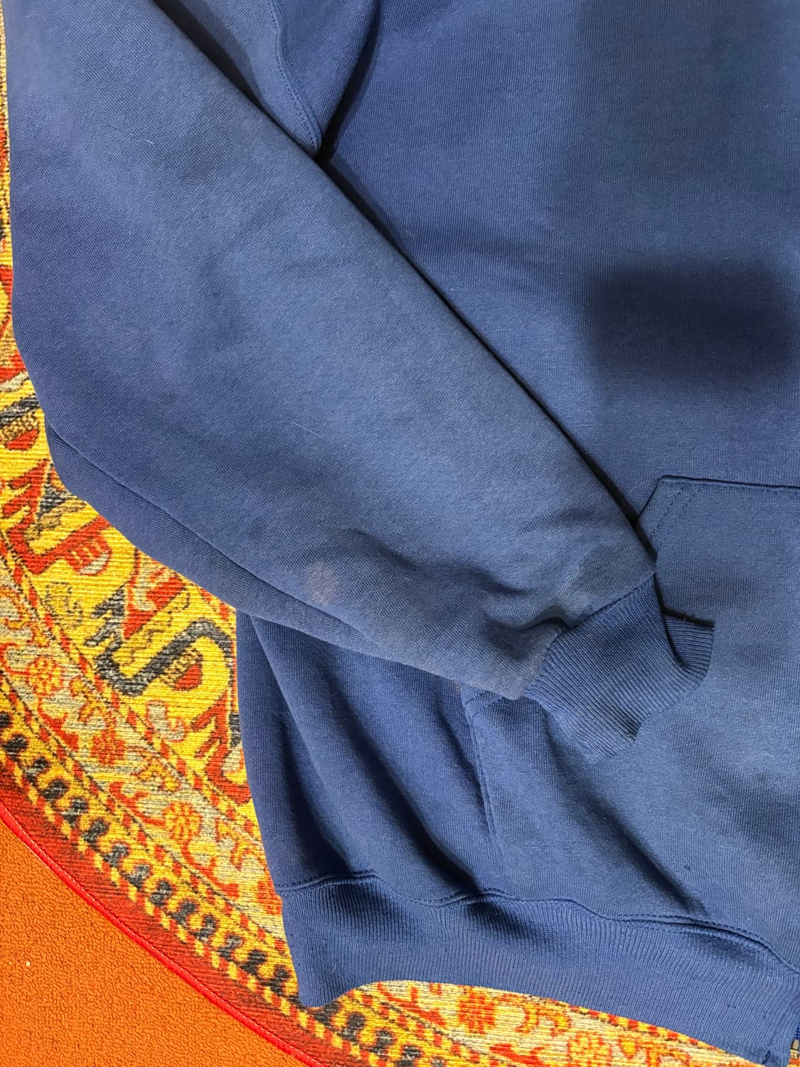 미제 러셀 빈티지 후드집업 페이딩 블루 xl 상품이미지4