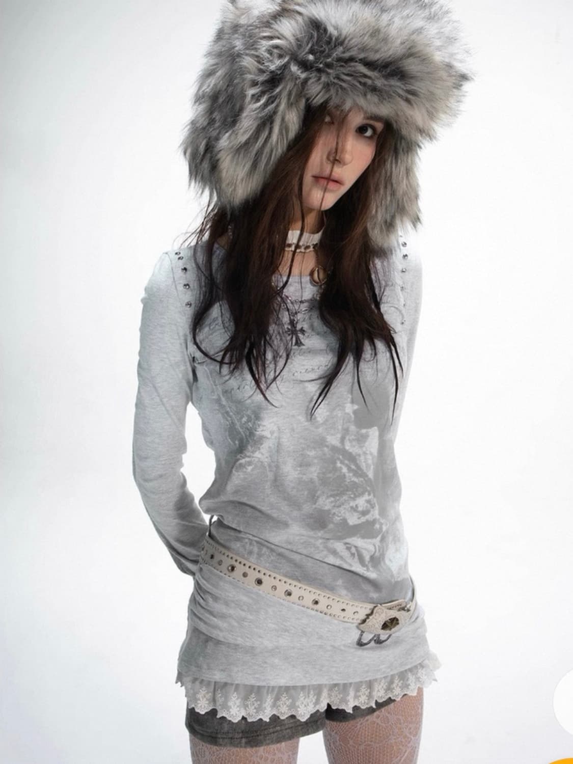 DoublePunch 레이스티셔츠 상품이미지1