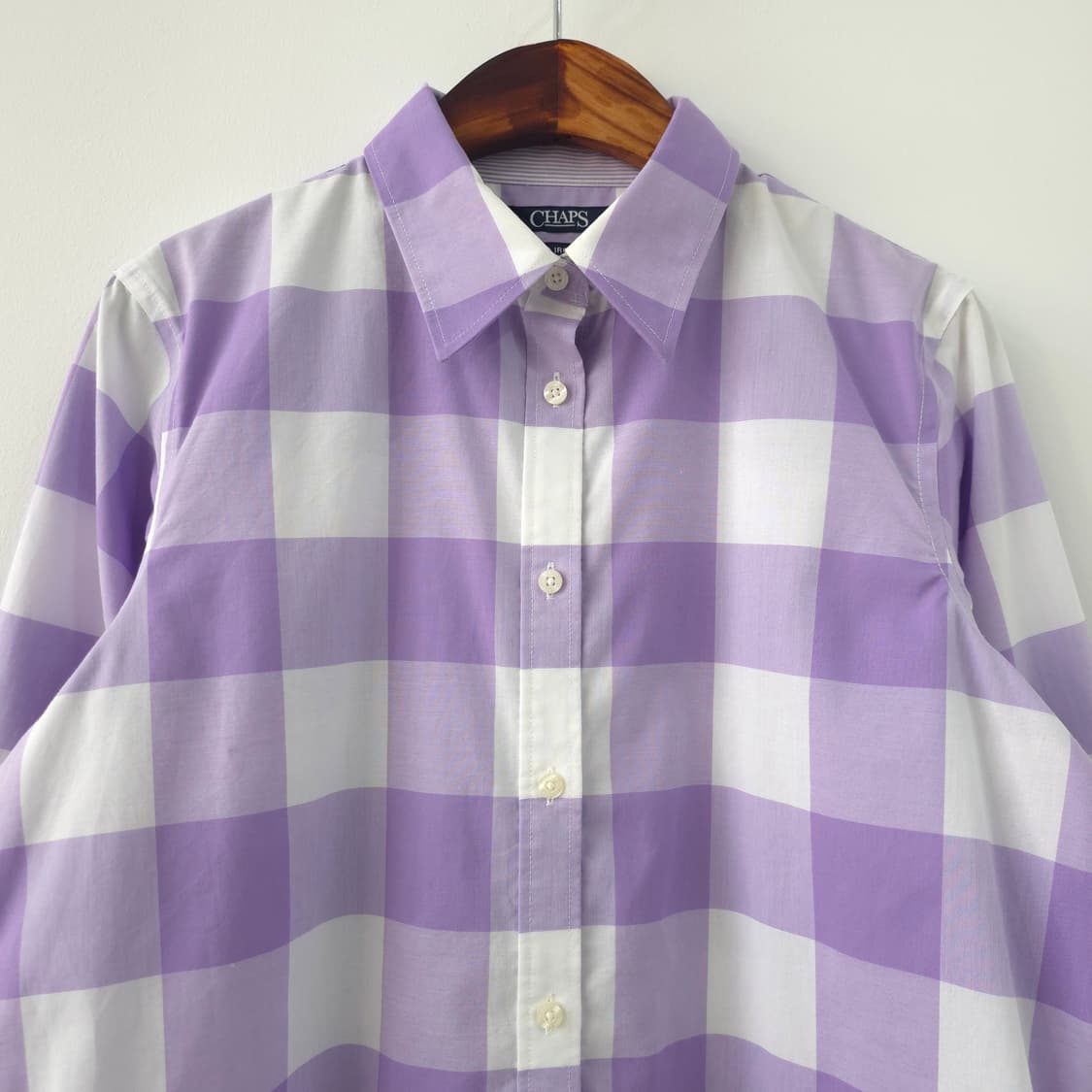 CHAPS 퍼플 코튼 체크 셔츠 상품이미지3