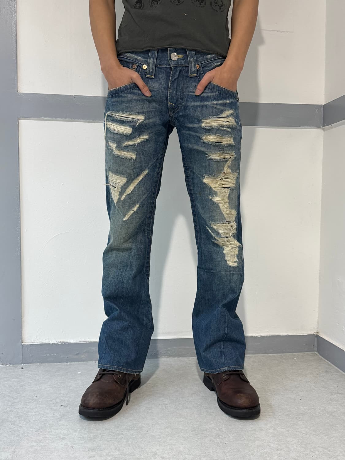 트루릴리전 y2k 부츠컷 데님팬츠 29 상품이미지2