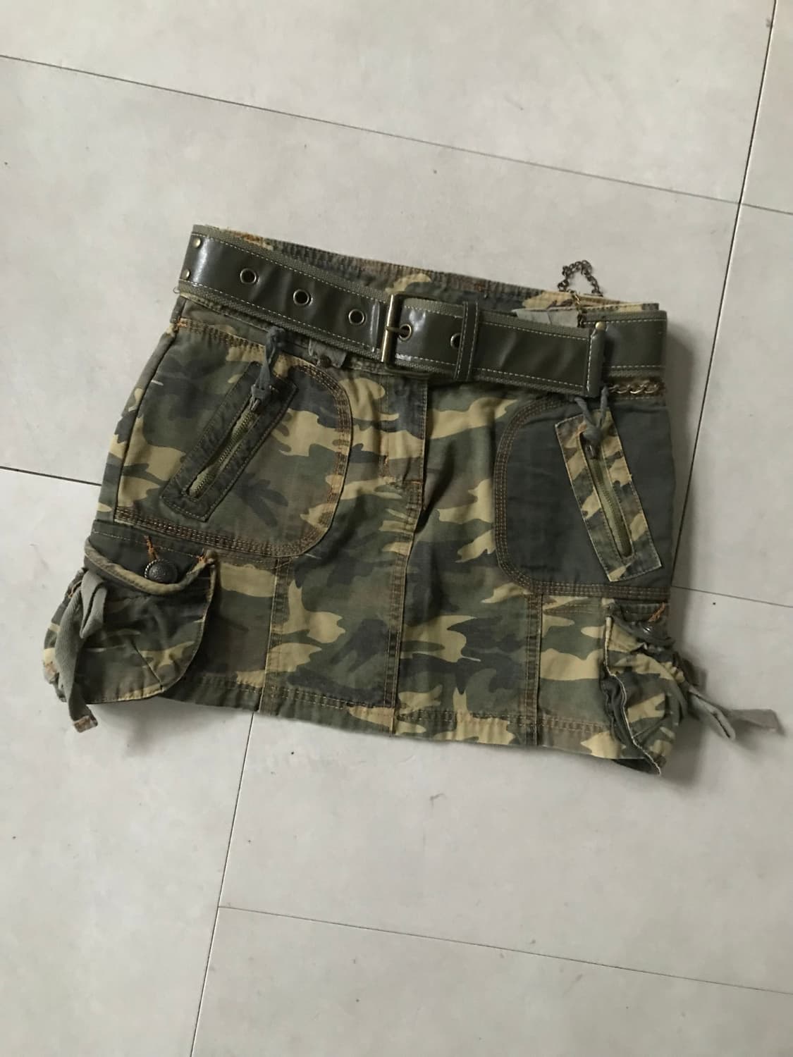 카모 포켓디테일 벨티드 카고스커트 상품이미지5