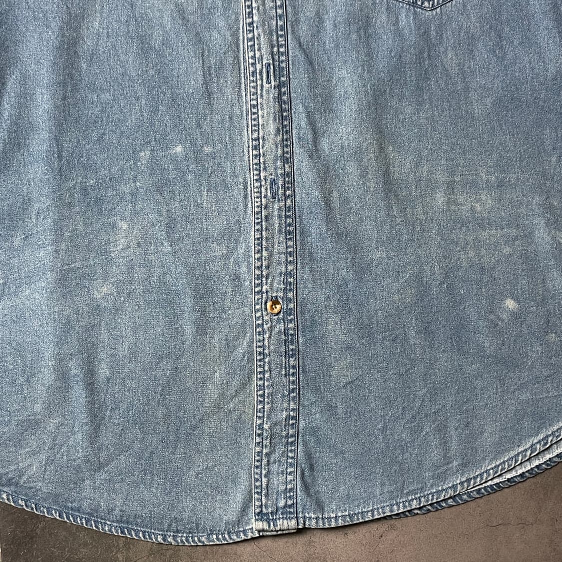 TRUE FAN 빈티지 다운버튼 코튼 데님 셔츠 A00610 상품이미지6