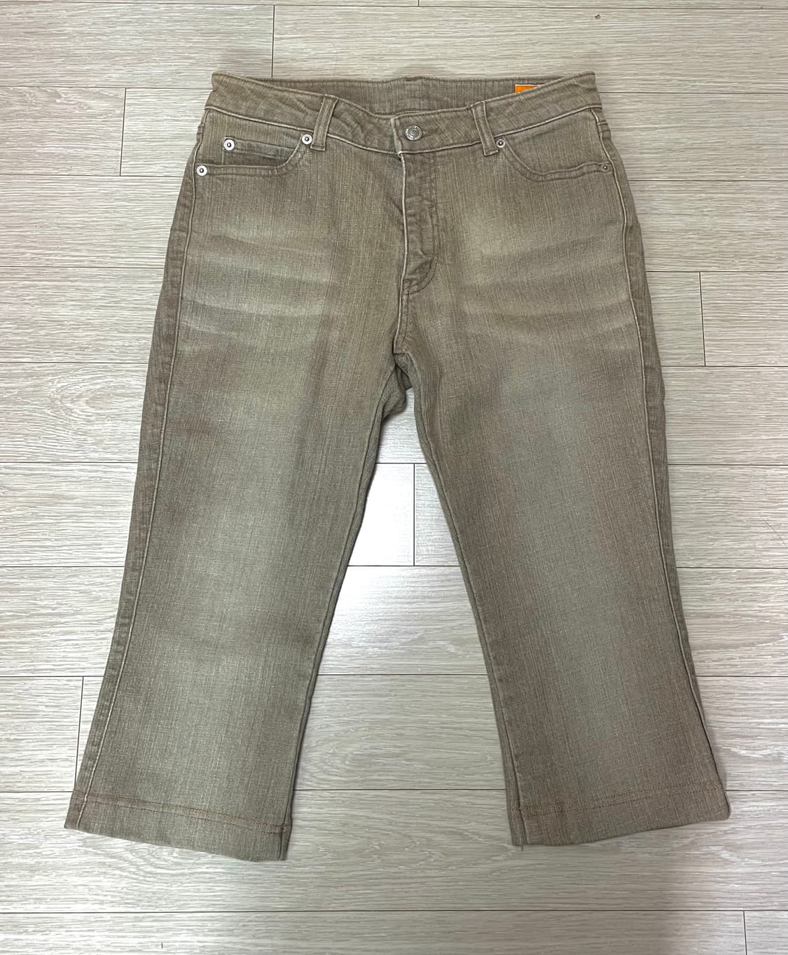 Vintage 베이지 카프리팬츠 7부바지 상품이미지1