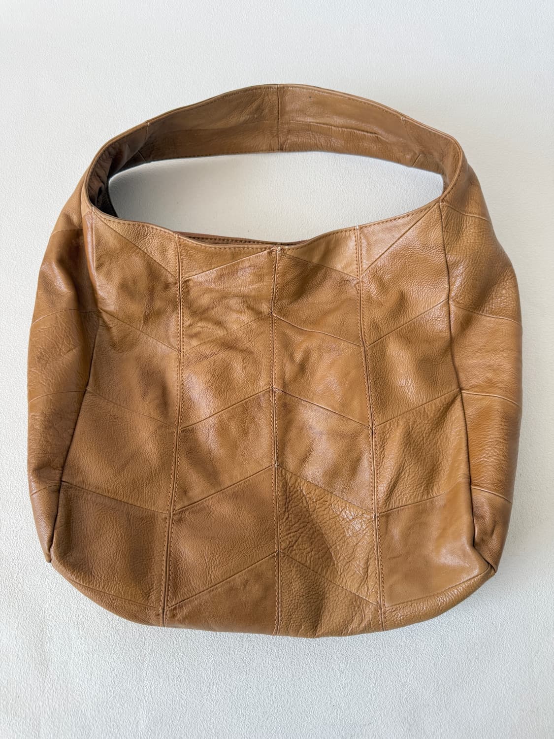 Pre owned 패치워크 레더 숄더백 상품이미지4