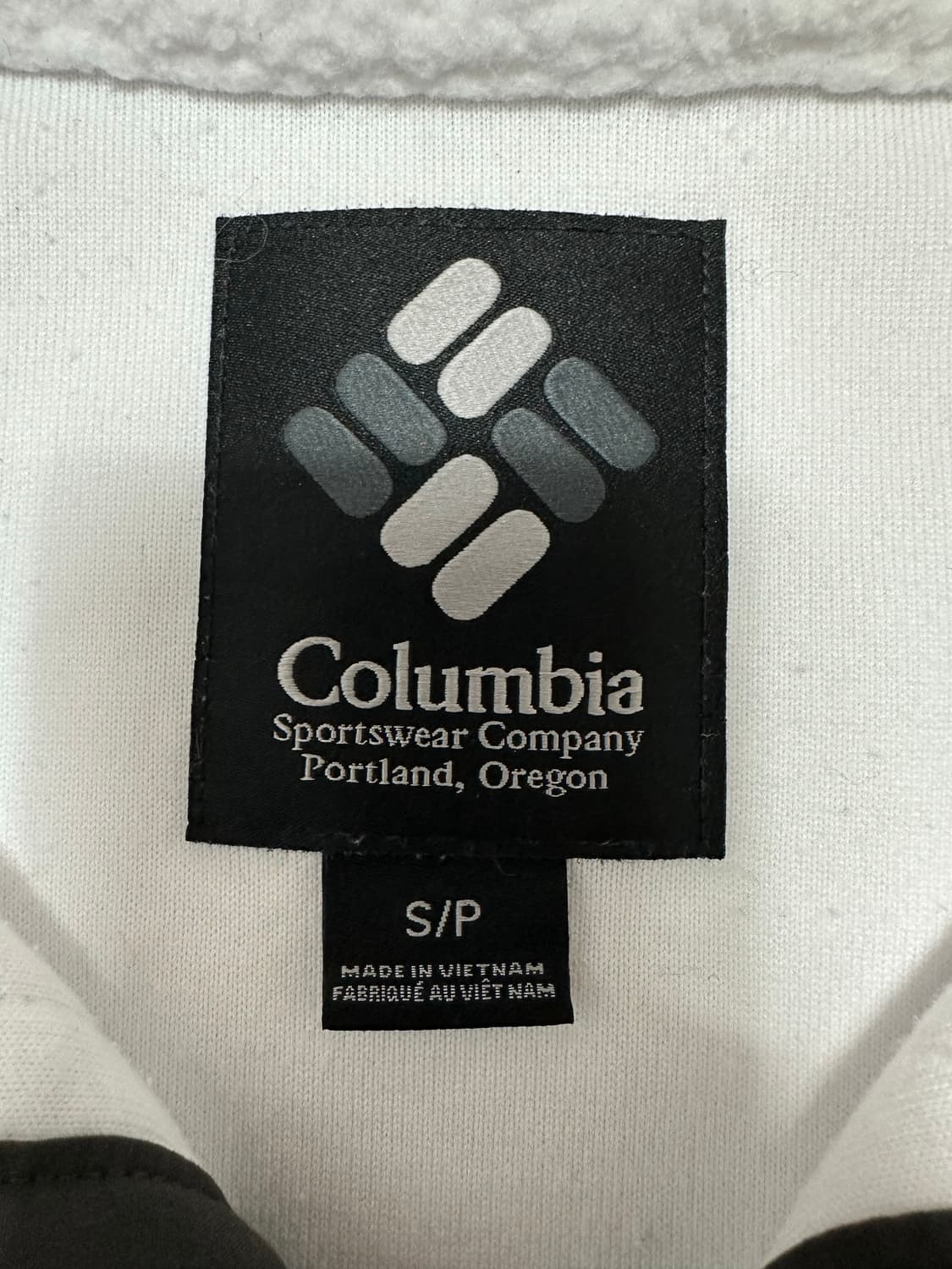 컬럼비아 흰색 반집업 플리스 상품이미지5