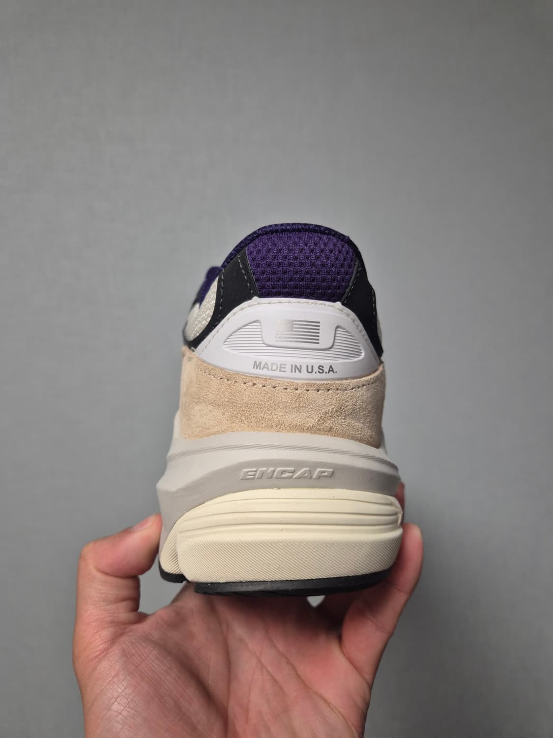 [새상품/285] 뉴발란스 990v6 메이드 인 USA 화이트 블랙 플럼 상품이미지4