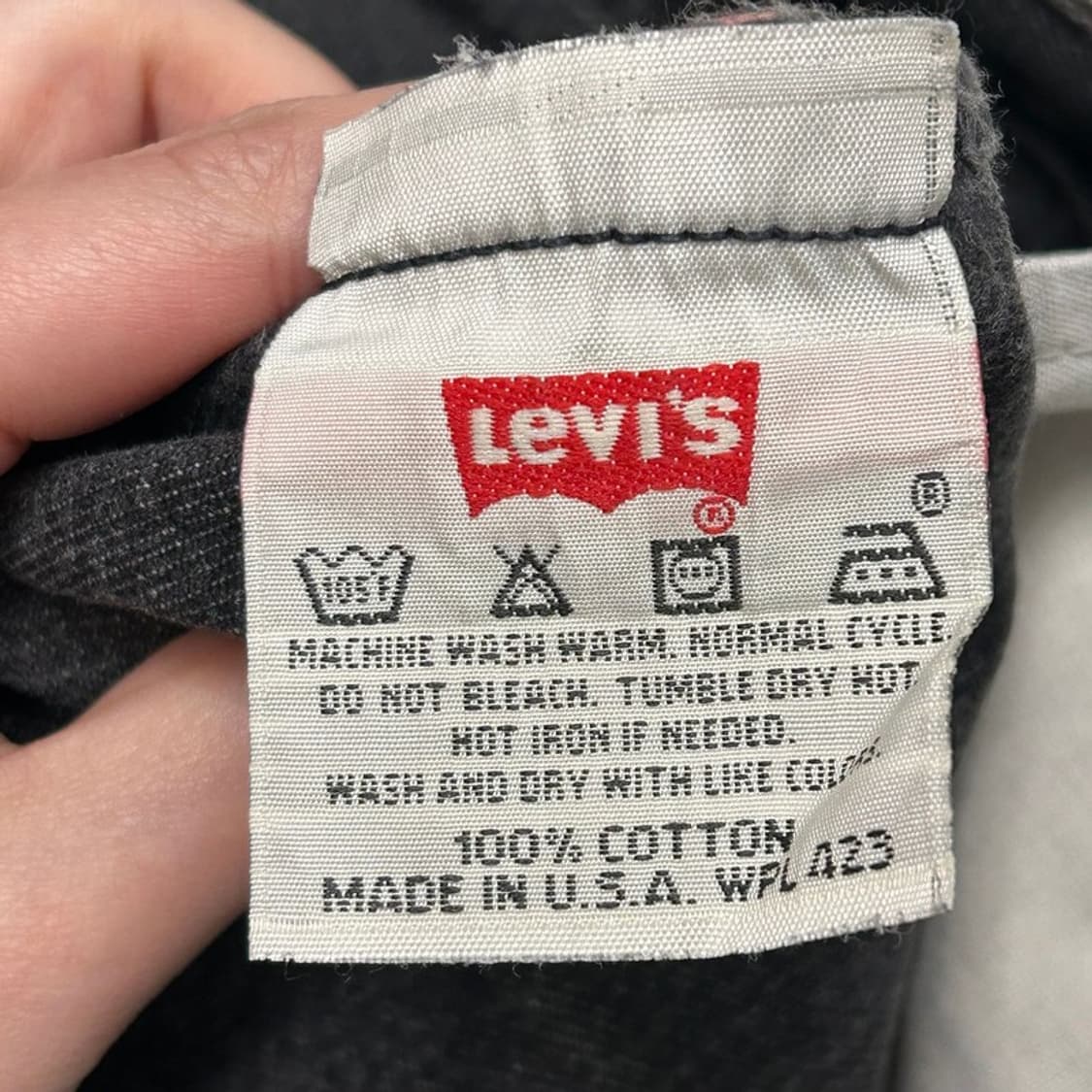 리바이스 501 버튼플라이 블랙 데님 팬츠 W 31 L 32 상품이미지8