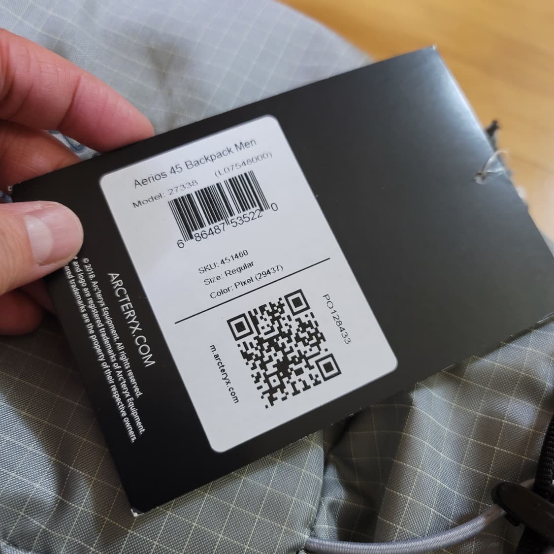 아크테릭스 에어리어스 45 남성 백팩 상품이미지2