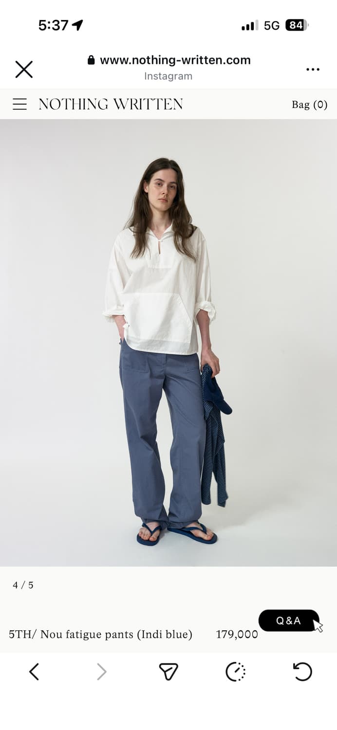 Nothing written 낫띵리튼 nou fatigue pants m 상품이미지2
