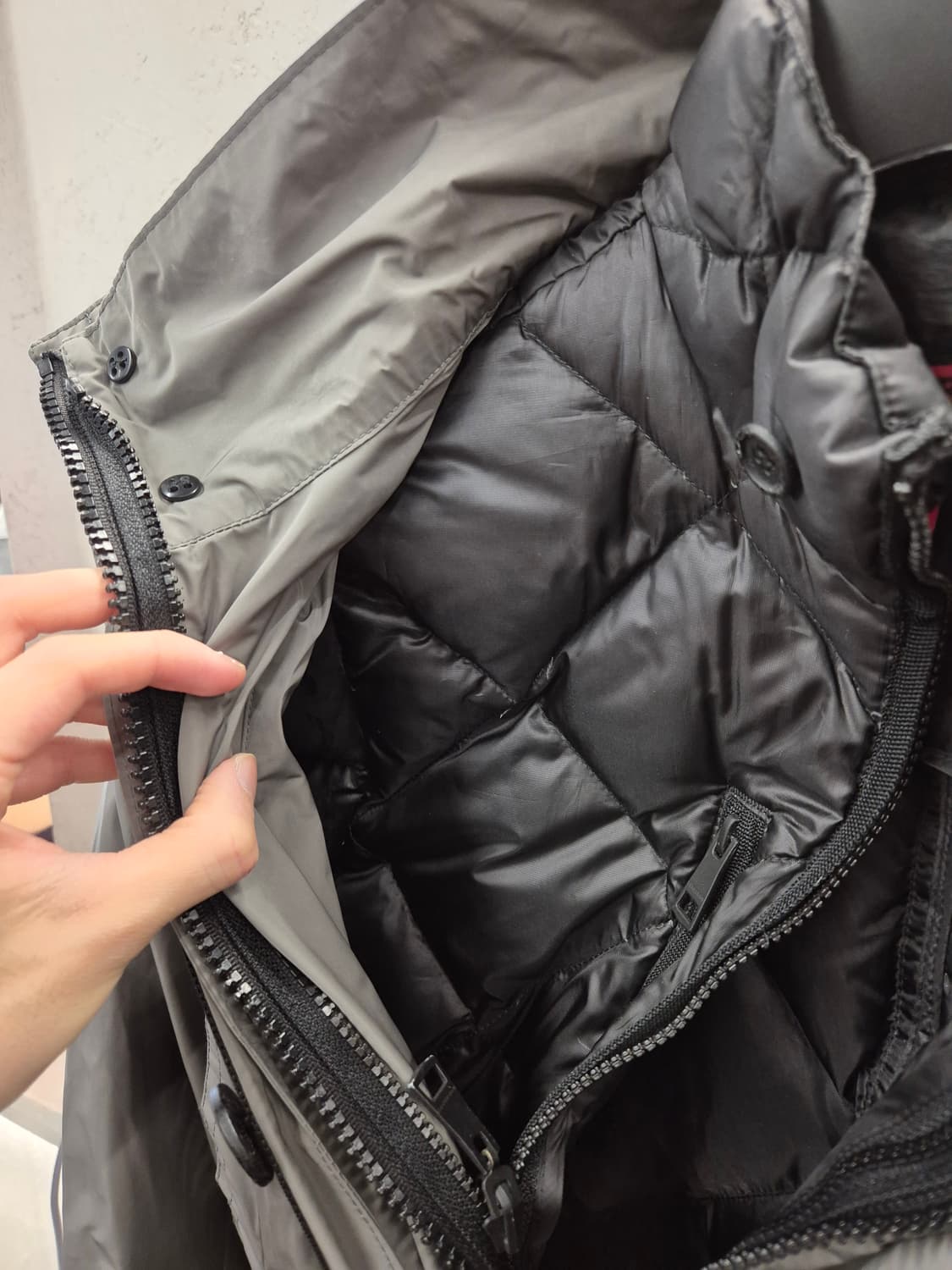 버버리 스포츠 그레이 후드 패딩 자켓 S 상품이미지7