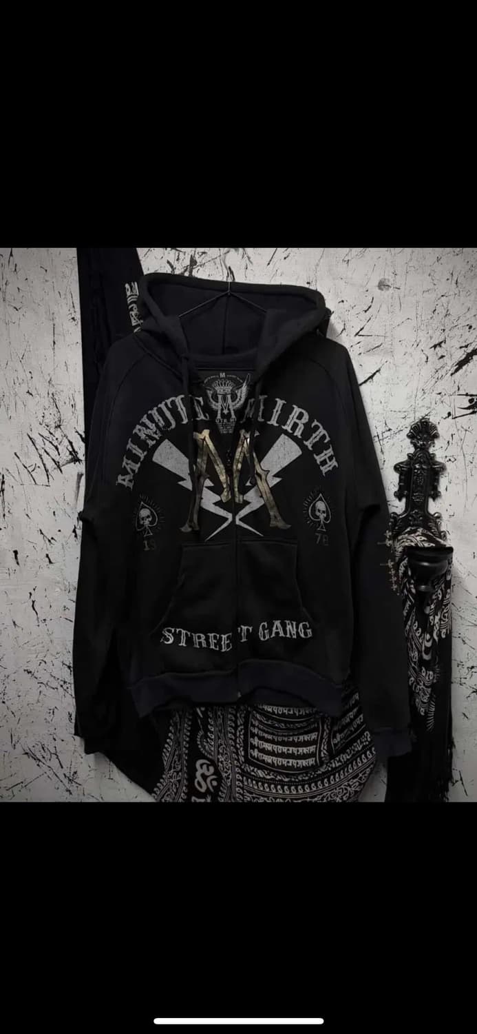 대장 펑크 해골 후드집업 펑크룩 고스 펑크 스컬 상품이미지2