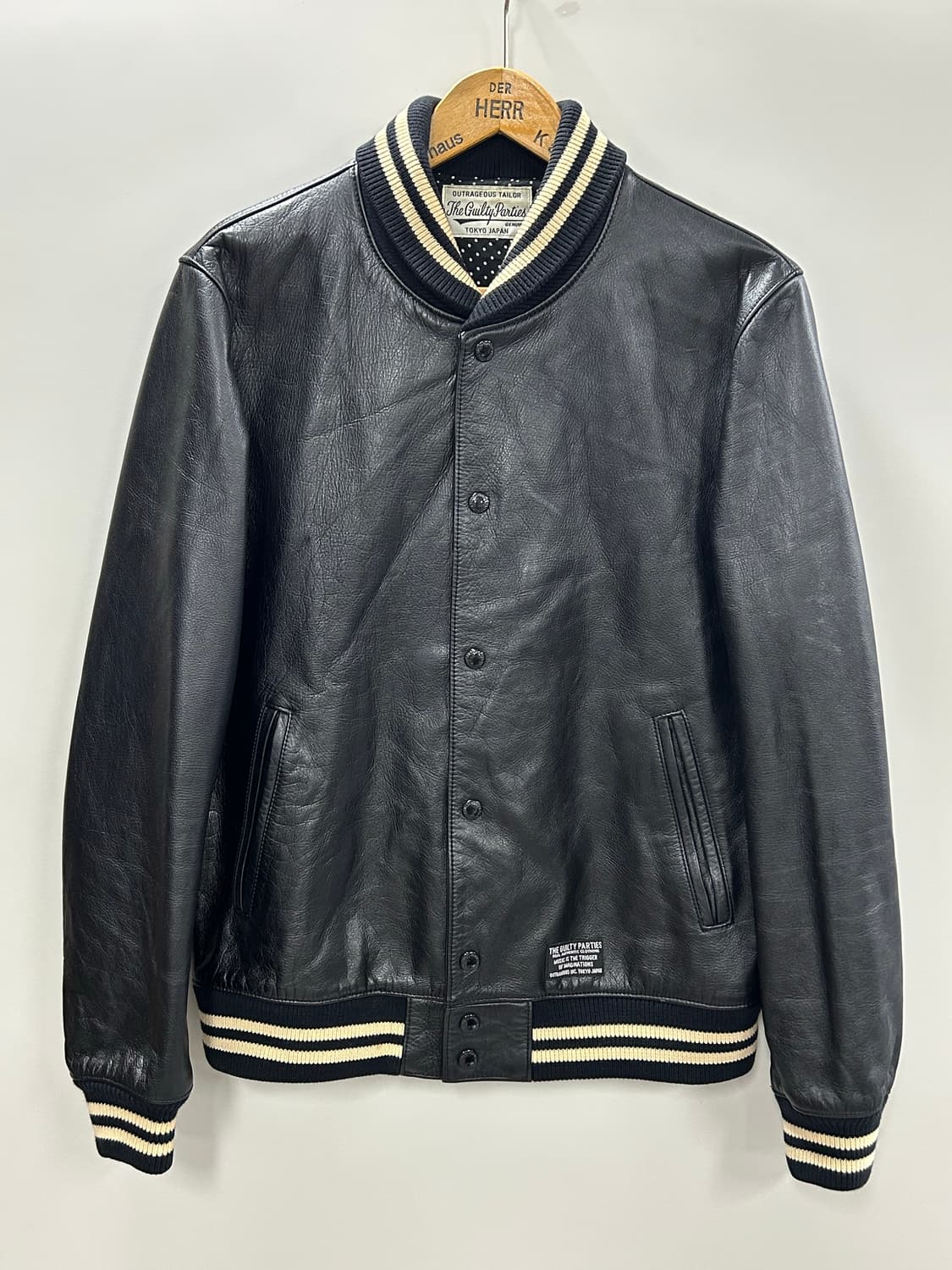 와코 마리아(Wacko Maria) 레더 바시티 자켓 상품이미지2