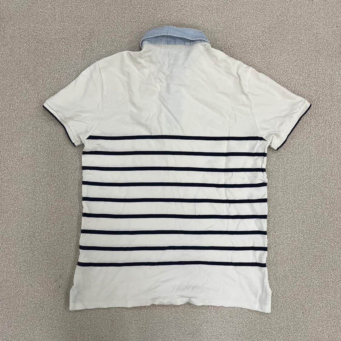 L 폴로랄프로렌 카라 데님 피케 셔츠 0223M1 상품이미지4