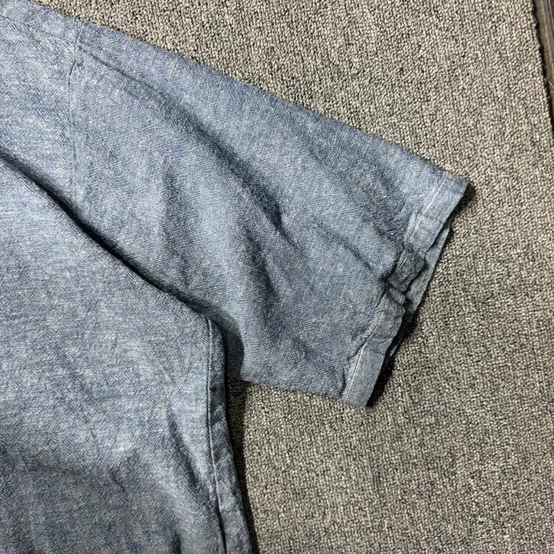 BEAMS 린넨 하프 셔츠 블루 ( M/OLD-7523 ) 상품이미지4
