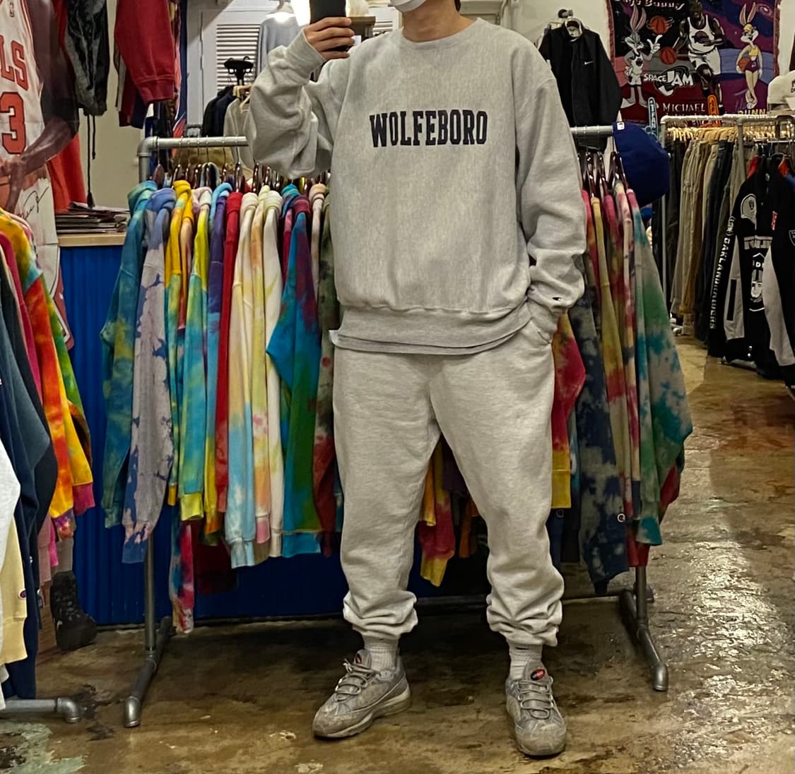 90s USA 챔피온 WOLFEBOR리버스위브 맨투맨  상품이미지3