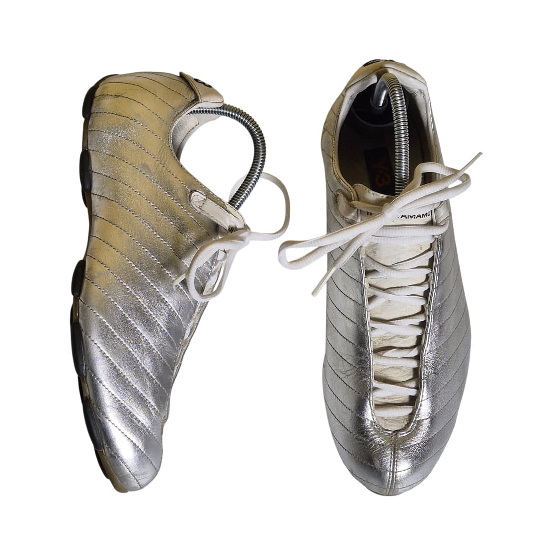 245) 00s Y-3 x adidas 실버 메탈릭 스니커즈 로우 상품이미지6