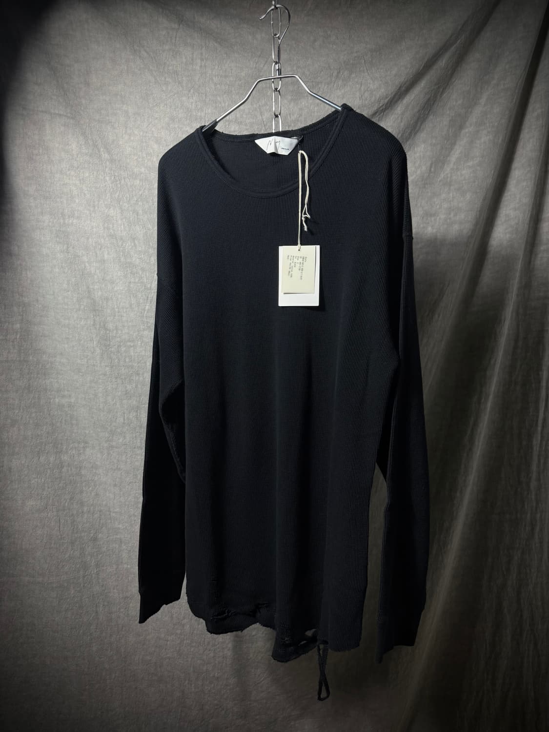 ANCELLM Distressed Waffle Knit 상품이미지1