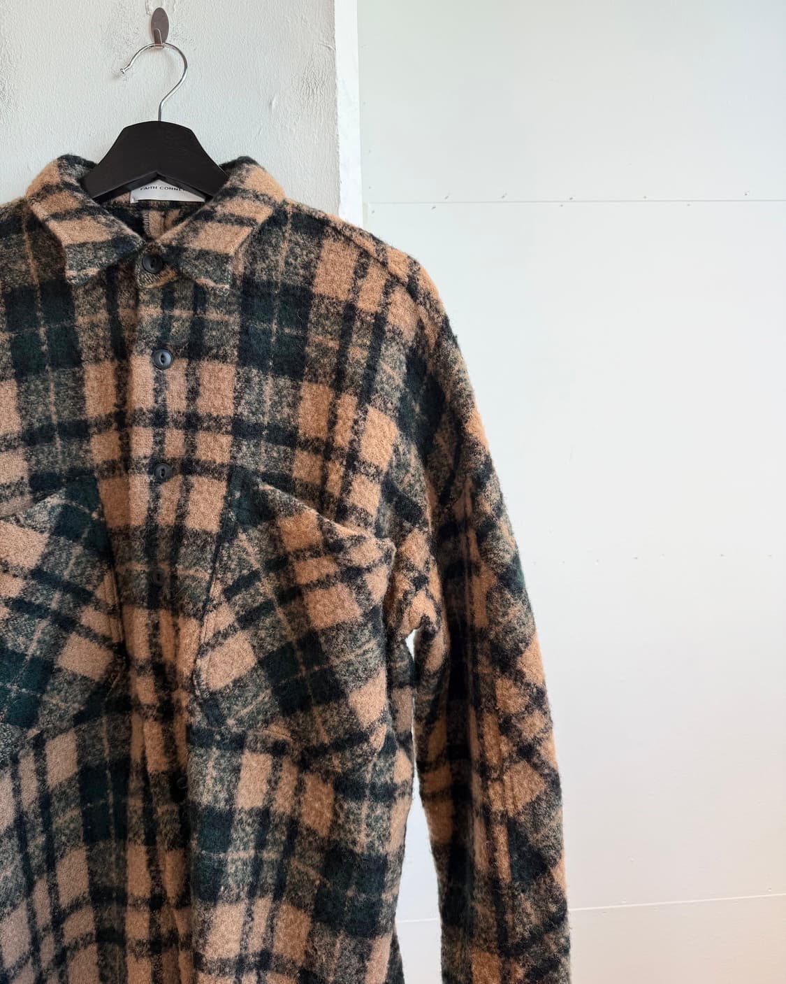 페이스 커넥션 브라운 플란넬 울 자켓  상품이미지5