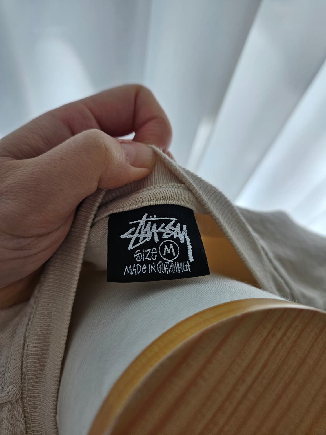 스투시 월드와이드 반팔티셔츠 베이지 상품이미지3