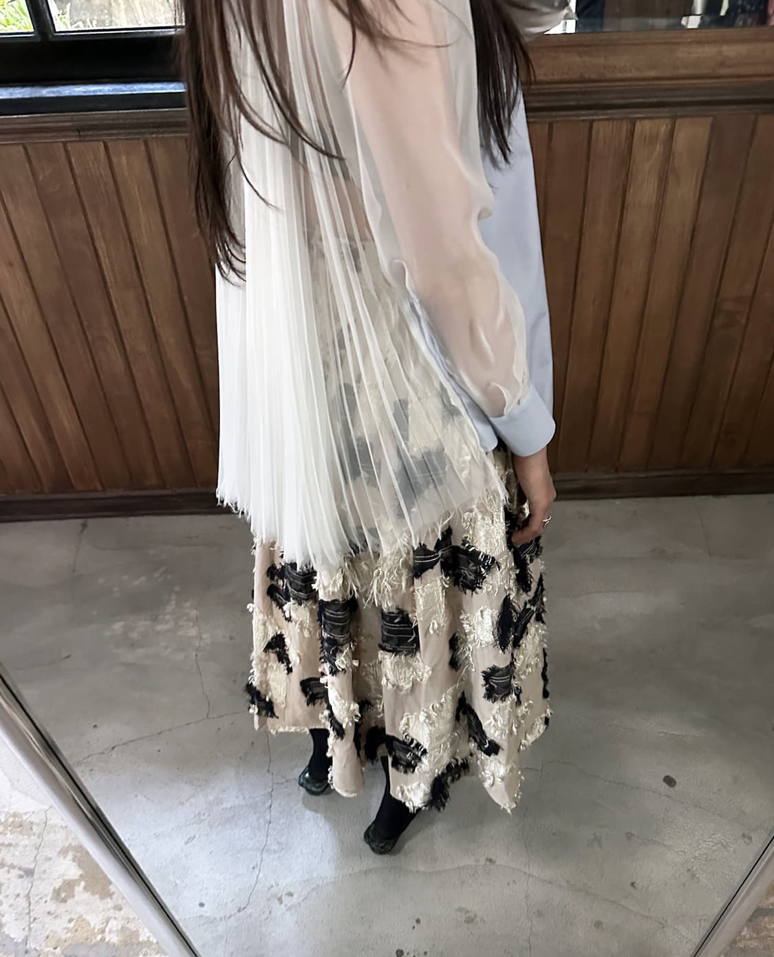 SACAI back pleated shirt 상품이미지1